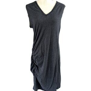 Kenneth Cole New York Charcoal Ruched Sleeveless Dress Size L Casual Day Wear